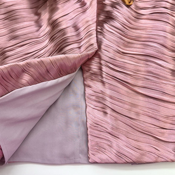 Burberry Prorsum Runway Metallic Lamé Pleated Bustier Dress Bodycon IT 42 / US 8 - Picture 6 of 15